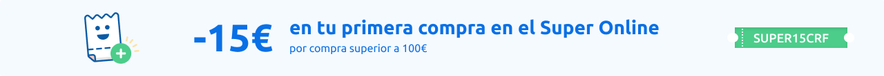 -15€ en tu primera compra en el Super Online por compras superiores a 100€
